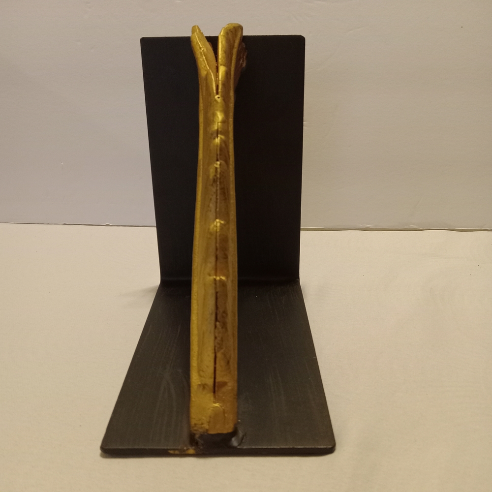 Golden Feather Decorative Sculpture Bookend - Picture 3 of 5